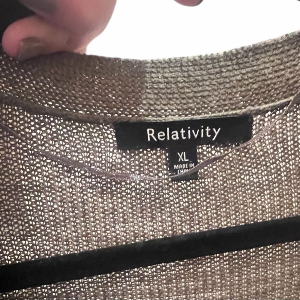 Relativity Olive Open-Front Cardigan - Picture 3 of 4
